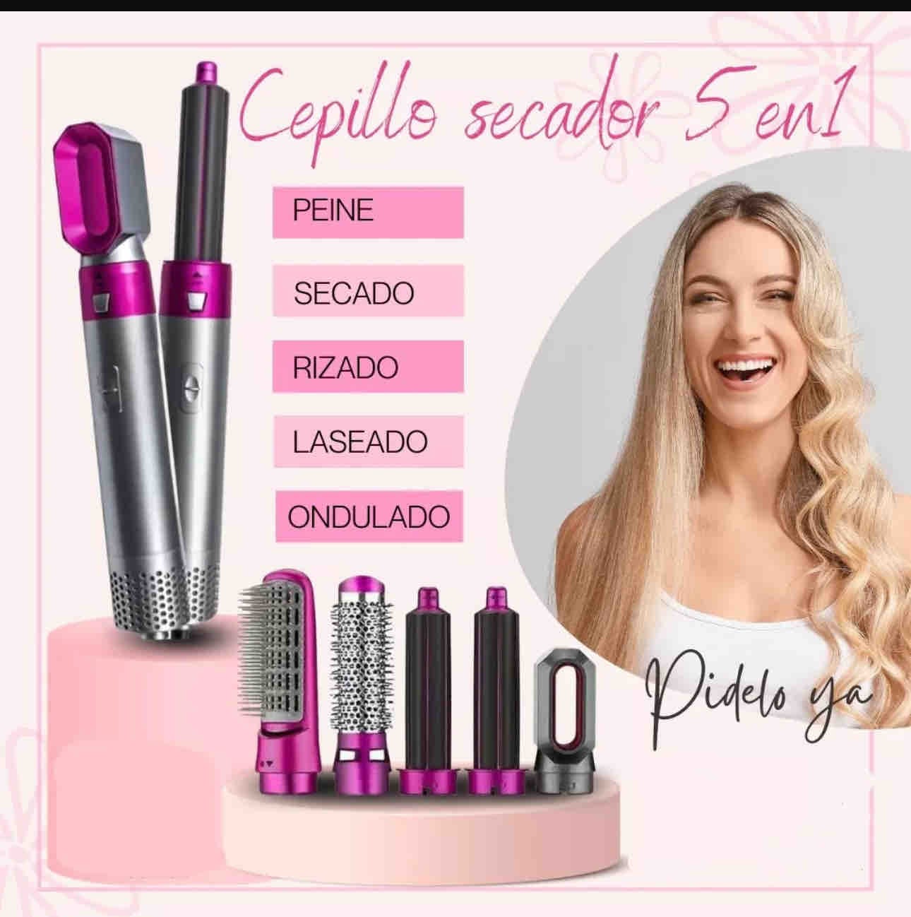 Cepillo Secador 5 En 1 Alisador De Pelo