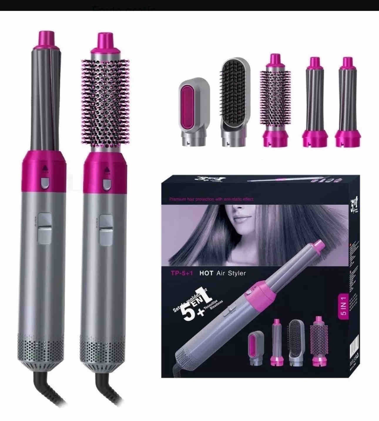 Cepillo Secador 5 En 1 Alisador De Pelo