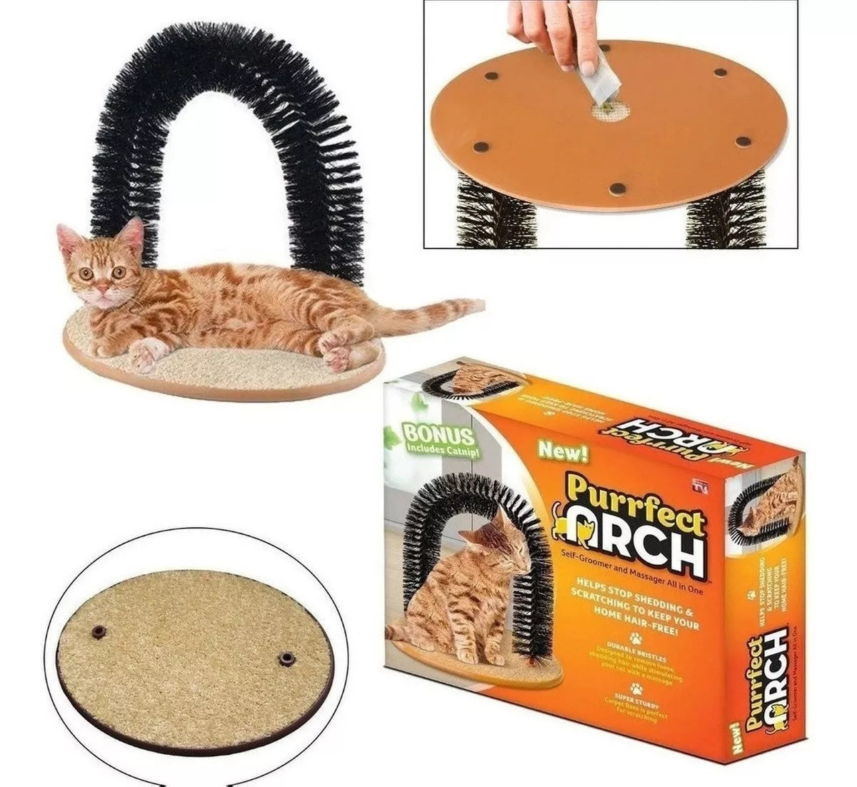 Arco Masajeador Y Rascador Para Gatos